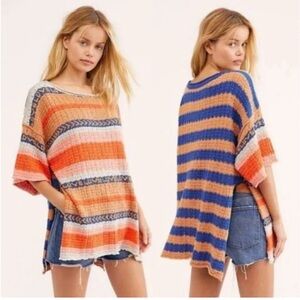 Free People Hidden Love Sweater Short Sleeve Size S